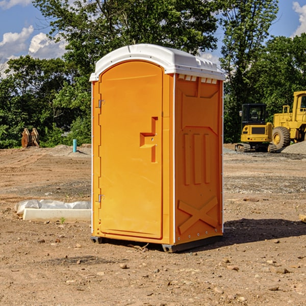 how often are the portable toilets cleaned and serviced during a rental period in Banner